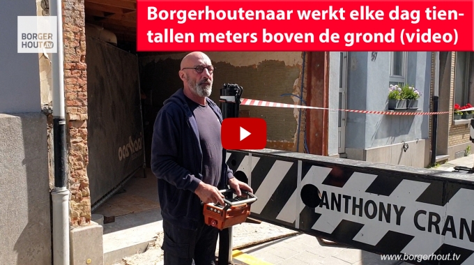 Borgerhoutenaar werkt elke dag tientallen meters boven de grond Borgerhout TV Zonstraat Anthony Cranes torenkraan